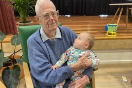 Fairview resident David Price with baby Lawson (7).JPEG Fairview resident David Price with baby Lawson (7).JPEG