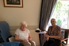 Julie and Doreen reuniting at Galleon Gardens Julie and Doreen reuniting at Galleon Gardens