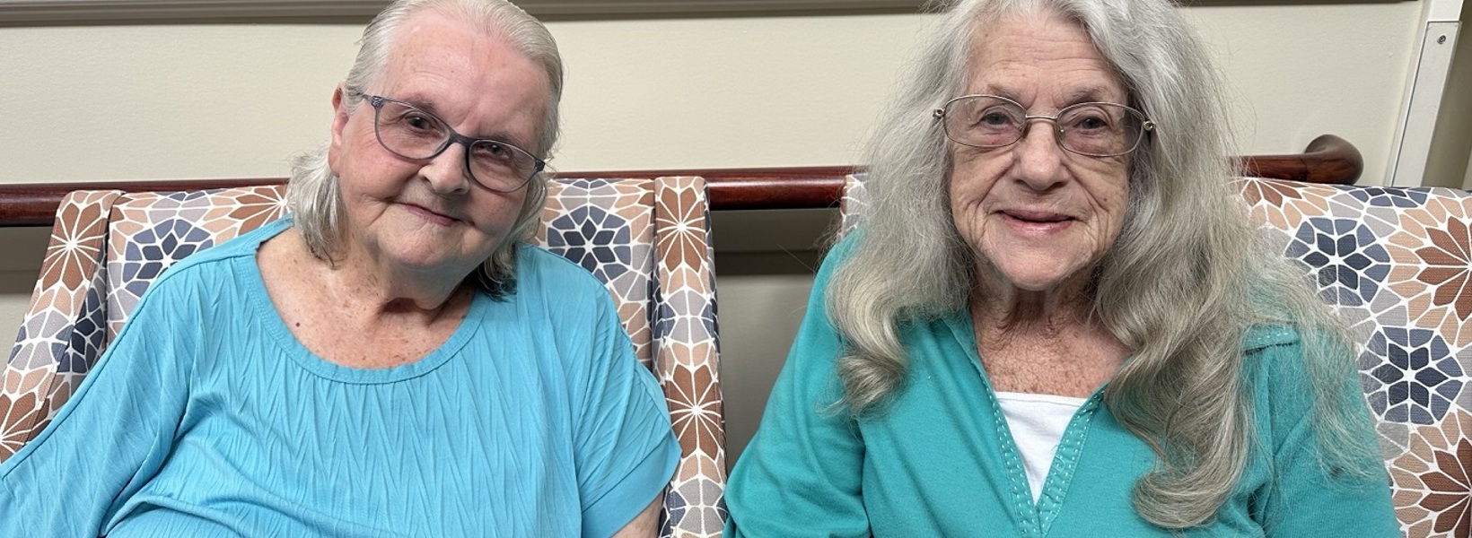 Coastal Waters residents and friends Shirley and Barbara Coastal Waters residents and friends Shirley and Barbara