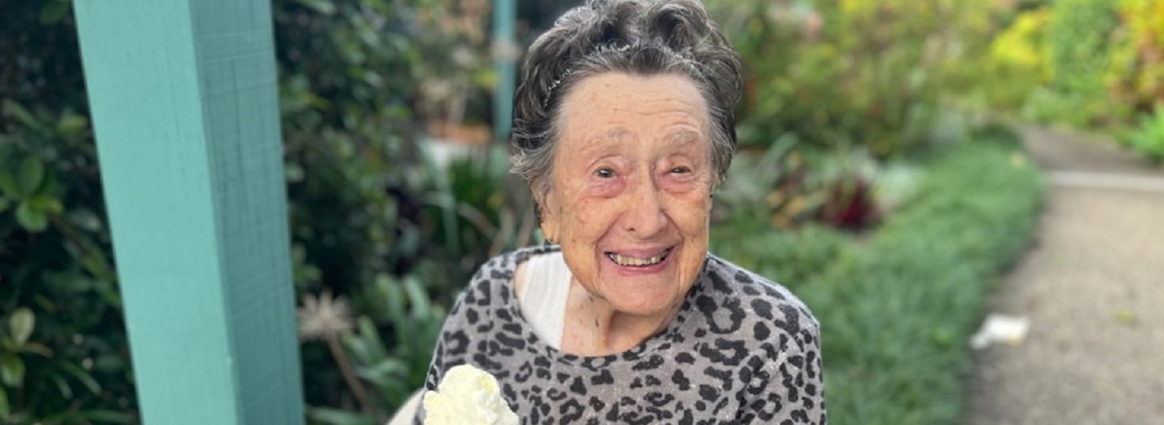 Daphne celebrating her 100th birthday.jpg Daphne celebrating her 100th birthday.jpg