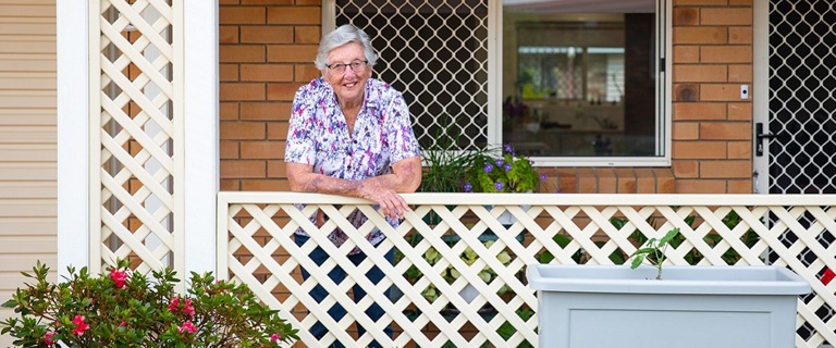 Janice outside her Baycrest home Janice outside her Baycrest home