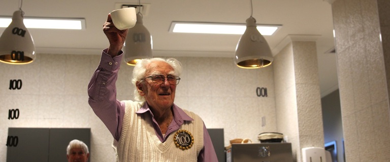 Ralph celebrating his 100th birthday at Westhaven.jpg Ralph celebrating his 100th birthday at Westhaven.jpg