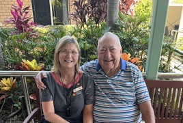 Team member Kelly and resident Kevin_.jpg Team member Kelly and resident Kevin_.jpg