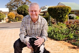 Leonard takes Susie for a stroll everyday Leonard takes Susie for a stroll everyday